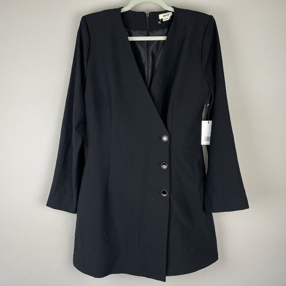 JASON WU Black Blazer Dress 3 Button Back Zip NWT $395 - Picture 2 of 12